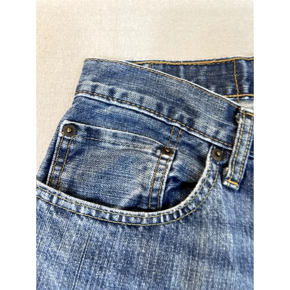 Levi's 559 Shorts 32x24‎ Relaxed Cut Off Long Jeans Shorts Blue. Mens Straight